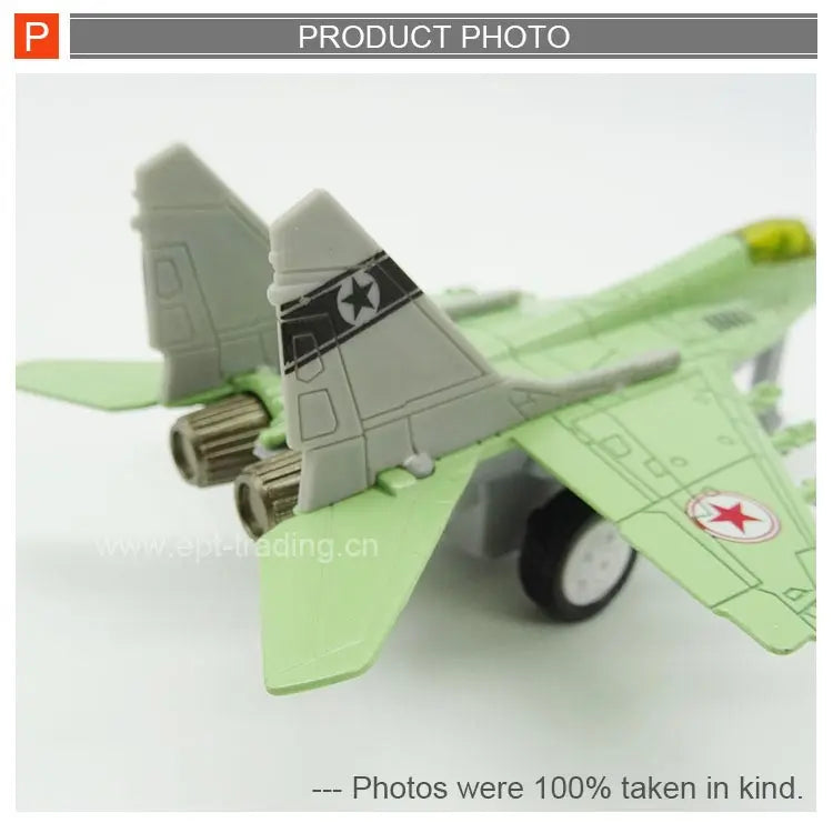 HKM-750803 Miniature Pull Back Metal Diecast Plane Model with Light for Ages 2-13