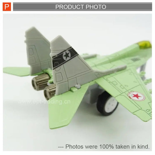 HKM-750803 Miniature Pull Back Metal Diecast Plane Model with Light for Ages 2-13