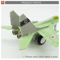 HKM-750803 Miniature Pull Back Metal Diecast Plane Model with Light for Ages 2-13