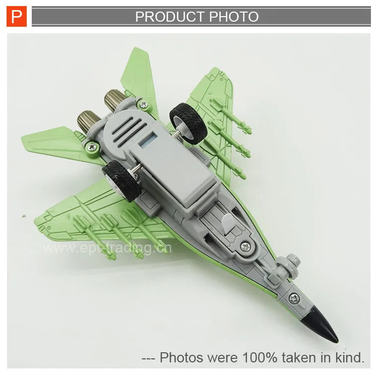 HKM-750803 Miniature Pull Back Metal Diecast Plane Model with Light for Ages 2-13
