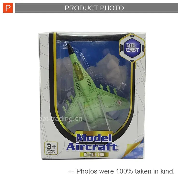 HKM-750803 Miniature Pull Back Metal Diecast Plane Model with Light for Ages 2-13