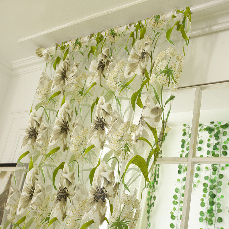 HKM-750867 Sheer White Striped Polyester Translucent Curtain for Bedroom Decor