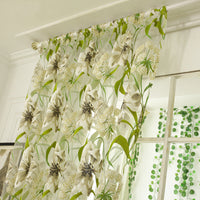 HKM-750867 Sheer White Striped Polyester Translucent Curtain for Bedroom Decor