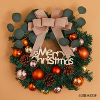 HKM-750931 Handmade 40cm Deer Christmas Garland Decoration with Free Hook