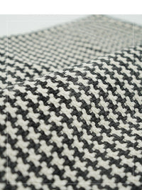 HKM-750995 Black and White Houndstooth Cotton Linen Cushion Pillow Available in Multiple Sizes