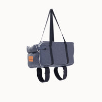 HKM-751123 Universal Pet Car Cushion for Cats and Dogs - Dark Blue or Plaid, Foldable with Shoulder Strap, Indoor and Outdoor Use