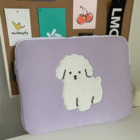 HKM-751187 Portable 11-Inch Tablet and Notebook Liner Bag in Purple Blue, Breathable Polyester Material