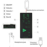 HKM-751379 Mini USB Condenser Microphone Voice Changer for Mobile and Computer Use, 300mAh Battery
