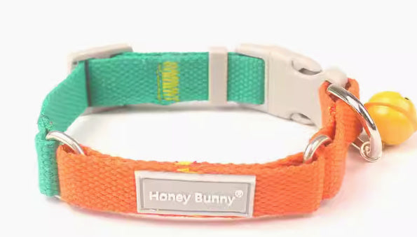 HKM-752019 Color Matching Collar Release Buckle Dog Leash Hand Holding Rope Free Bell