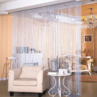 HKM-752019 Japanese and Korean Style Door Curtain with Silver Thread - Various Colors Available
