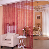 HKM-752019 Japanese and Korean Style Door Curtain with Silver Thread - Various Colors Available
