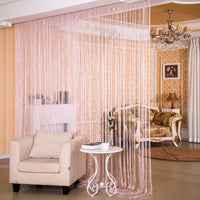 HKM-752019 Japanese and Korean Style Door Curtain with Silver Thread - Various Colors Available