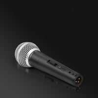 HKM-752019 Wired Dynamic Microphone with Wind Filter and Adjustable Bracket, Ideal for Vocals and Karaoke