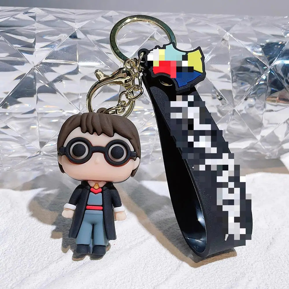HKM-752147 3D Cartoon Harry Potter Keychain – PVC Car Pendant & Backpack Accessory