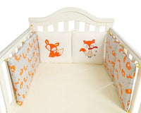 HKM-752147 Cotton Baby Bed Bumper Set - 6 Soft Filling Pieces for Crib Protection