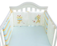 HKM-752147 Cotton Baby Bed Bumper Set - 6 Soft Filling Pieces for Crib Protection