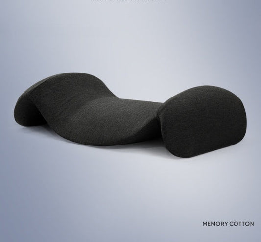 HKM-752275 Memory Foam Lumbar Support Pillow for Pregnant Women – M-Shaped Design in Dark Gray, Light Gray, and Pink