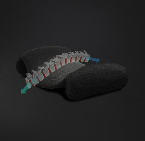 HKM-752275 Memory Foam Lumbar Support Pillow for Pregnant Women – M-Shaped Design in Dark Gray, Light Gray, and Pink