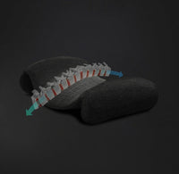 HKM-752275 Memory Foam Lumbar Support Pillow for Pregnant Women – M-Shaped Design in Dark Gray, Light Gray, and Pink