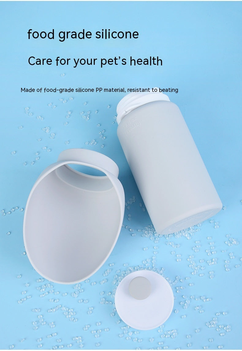 HKM-752339 Portable Large-Capacity Silicone Water Bottle for Dogs - Outdoor Foldable Drinking Cup