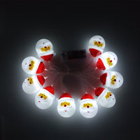 HKM-752595 Santa Claus and Snowman String Lights for Holiday Decorations - 1.6m with 20 Lamps