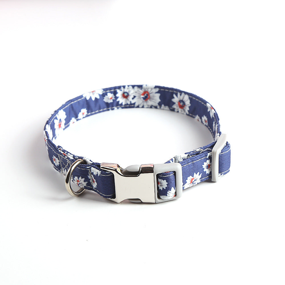 HKM-752659 Stylish Cotton Pet Dog Collar in Various Colors and Sizes