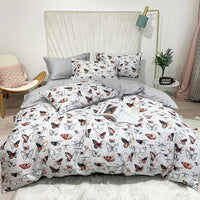 HKM-752787 Cotton Digital Print Bed Sheet and Quilt Cover Set in Multiple Sizes