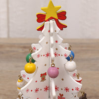 HKM-752915 Modern Christmas Tree Scene Decoration - MDF, 19x10.5cm, Manual & Laser Craft