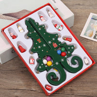 HKM-752915 Modern Christmas Tree Scene Decoration - MDF, 19x10.5cm, Manual & Laser Craft