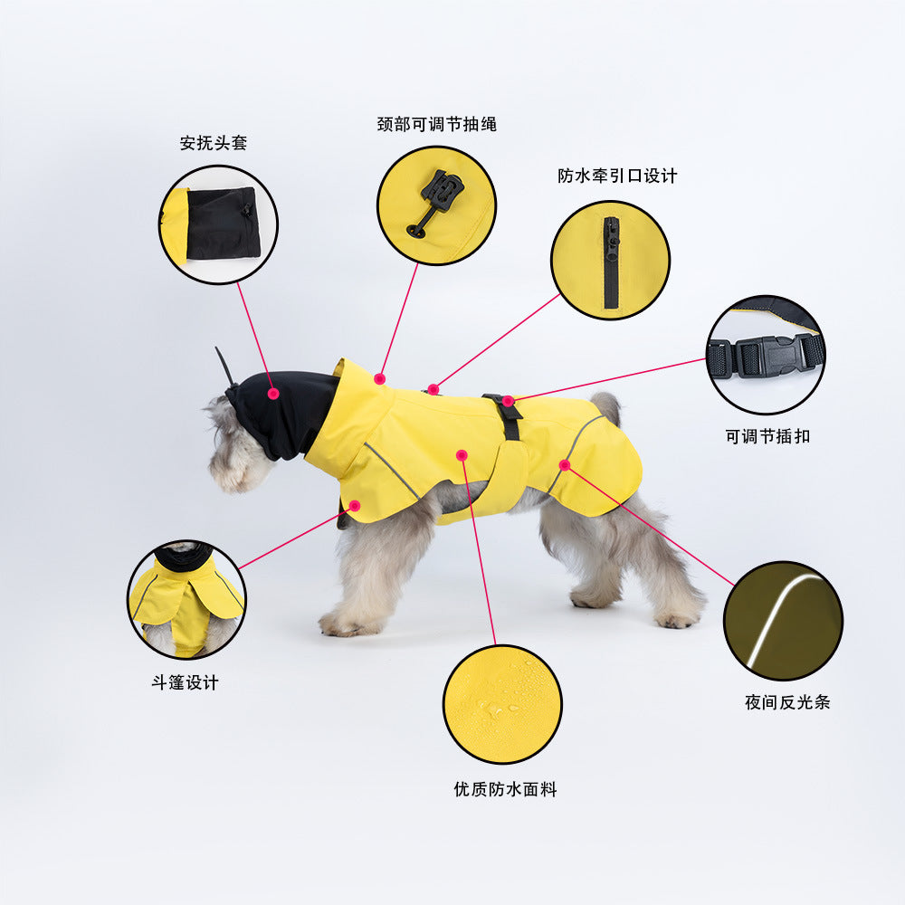 HKM-752979 Waterproof Universal Poncho for Small and Medium Dogs - Multiple Colors Available