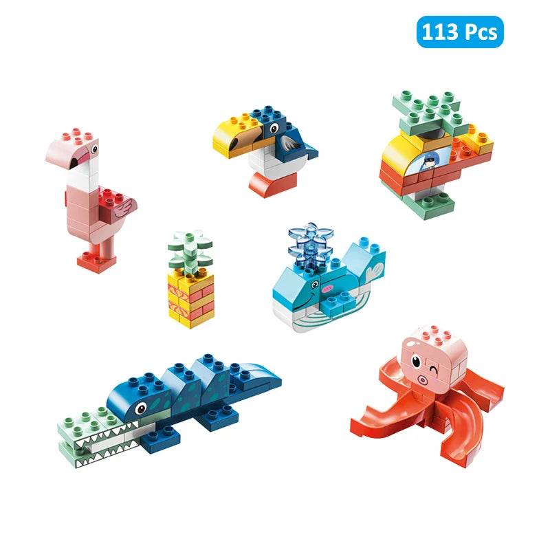 HKM-753043 3D Wind-Up Ferris Wheel Building Block Toy Set for Kids, Educational Construction Playset