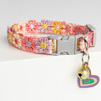 HKM-753171 Lace Embroidery Trim Bell Pet Collar