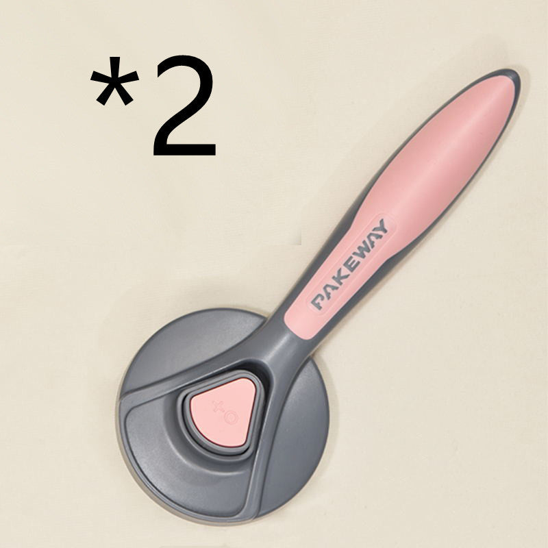 HKM-753171 Pet Floating Hair Combing Brush - Ergonomic Handle in Mint Green, Cherry Blossom Powder, and Gentleman Grey