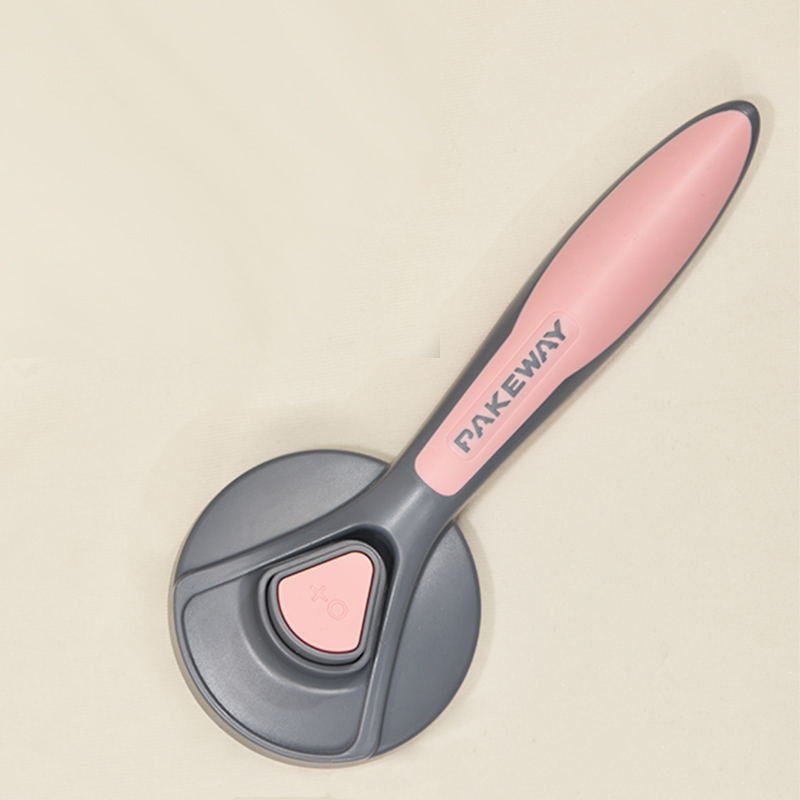 HKM-753171 Pet Floating Hair Combing Brush - Ergonomic Handle in Mint Green, Cherry Blossom Powder, and Gentleman Grey