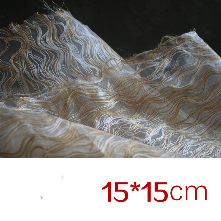 HKM-753299 Designer Cotton-Polyester Yarn Fabric with Flowing Texture for DIY Clothing