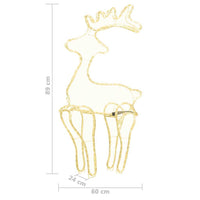 HKM-753427 Illuminated Reindeer Decoration with 306 LEDs for Indoor and Outdoor Holiday Display