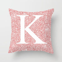 HKM-753427 Metal Letters Peach Skin Fabric Pillow Cover - 45cm Modern Cushion in Multiple Colors