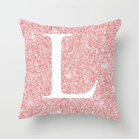 HKM-753427 Metal Letters Peach Skin Fabric Pillow Cover - 45cm Modern Cushion in Multiple Colors