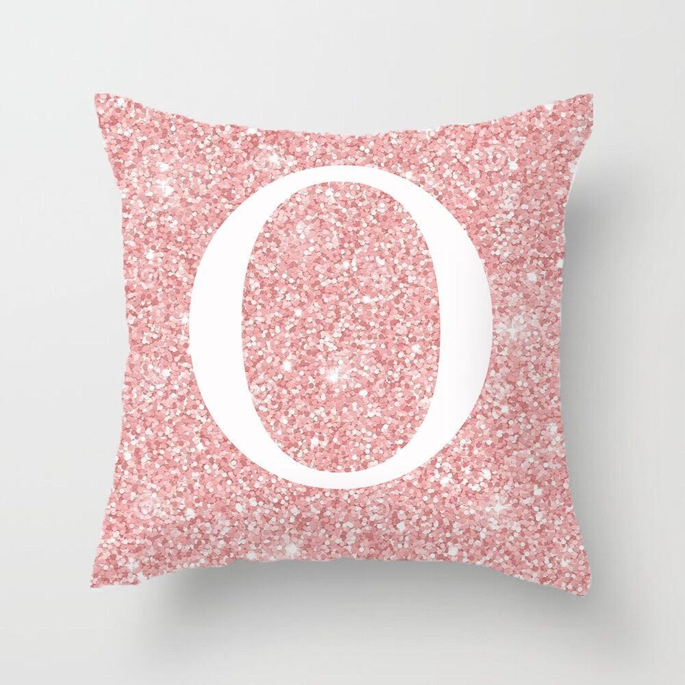 HKM-753427 Metal Letters Peach Skin Fabric Pillow Cover - 45cm Modern Cushion in Multiple Colors