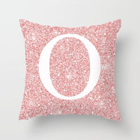 HKM-753427 Metal Letters Peach Skin Fabric Pillow Cover - 45cm Modern Cushion in Multiple Colors