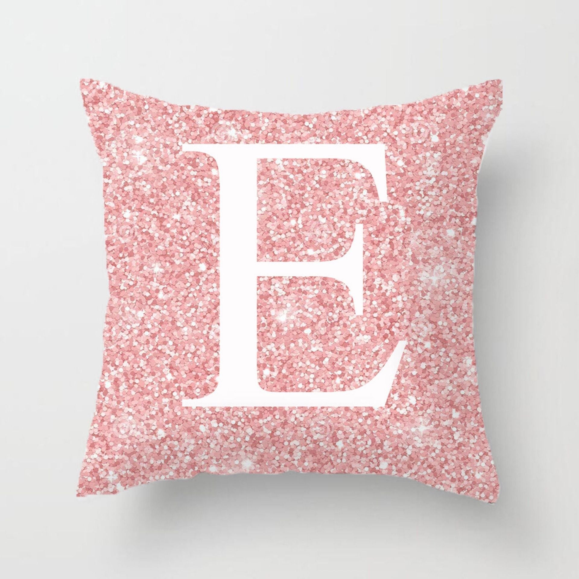 HKM-753427 Metal Letters Peach Skin Fabric Pillow Cover - 45cm Modern Cushion in Multiple Colors