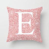 HKM-753427 Metal Letters Peach Skin Fabric Pillow Cover - 45cm Modern Cushion in Multiple Colors