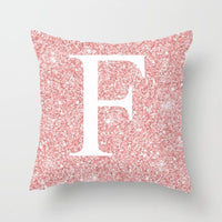 HKM-753427 Metal Letters Peach Skin Fabric Pillow Cover - 45cm Modern Cushion in Multiple Colors