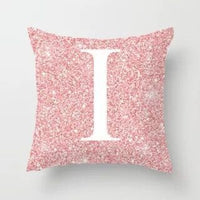 HKM-753427 Metal Letters Peach Skin Fabric Pillow Cover - 45cm Modern Cushion in Multiple Colors