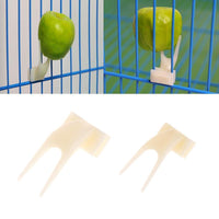 HKM-753555 Bird Fruit Forks for Small Animals - Plastic, 3.5cm Height, Easy to Clean and Refill, Set of 2