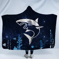 HKM-753619 Cozy Shark, Tortoise, and Crab Hooded Blanket for Kids
