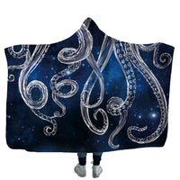 HKM-753619 Cozy Shark, Tortoise, and Crab Hooded Blanket for Kids