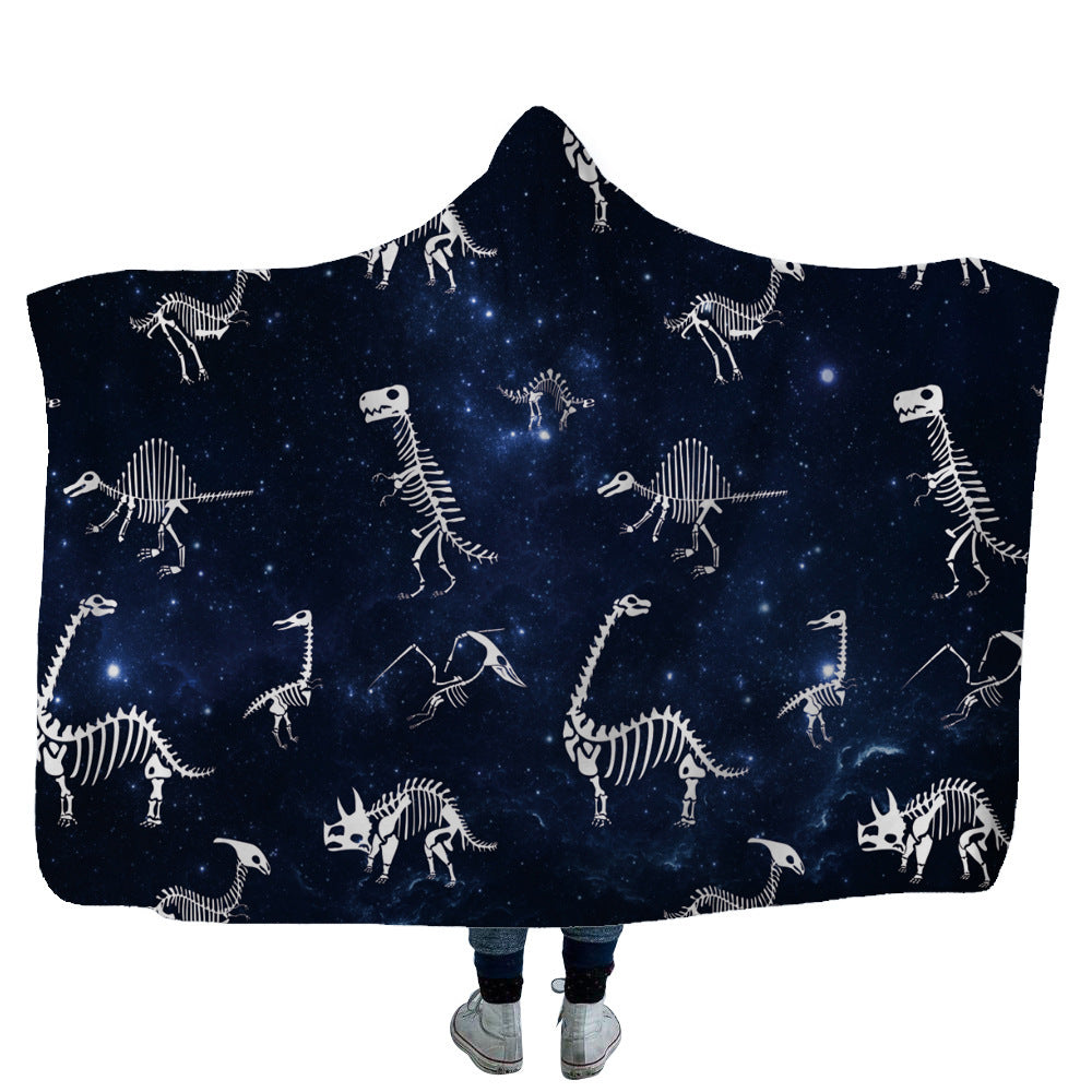 HKM-753619 Cozy Shark, Tortoise, and Crab Hooded Blanket for Kids