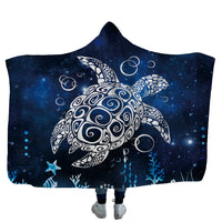 HKM-753619 Cozy Shark, Tortoise, and Crab Hooded Blanket for Kids