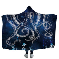 HKM-753619 Cozy Shark, Tortoise, and Crab Hooded Blanket for Kids